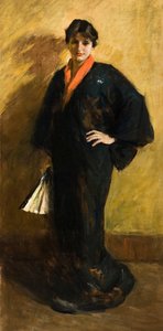 The Blue Kimono by William Merritt Chase